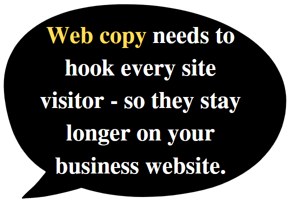 Website copy needs to be engaging and creative.